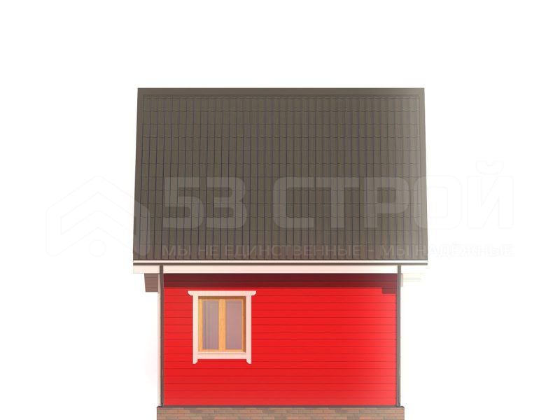 Проект дома из бруса 5 на 5.5 под ключ с двухскатной крышей